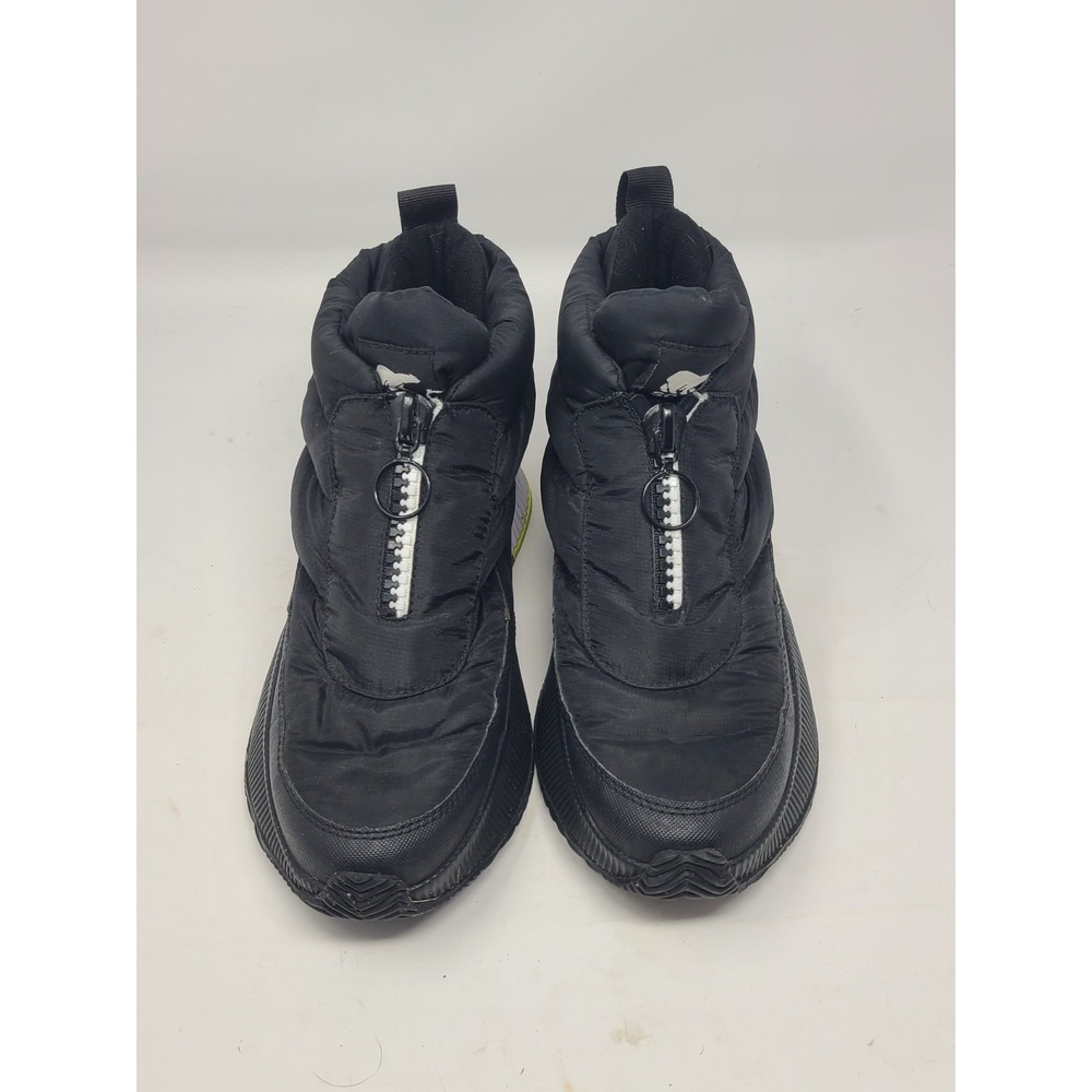 Sorel Boots Womens 10 Black Nylon Waterproof Out N About III Puffy Zip Shoes